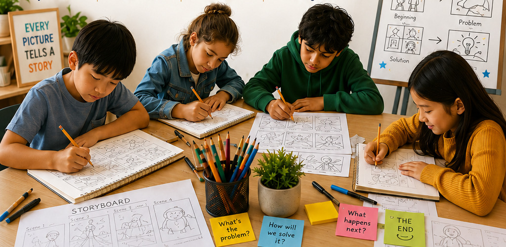 Visual Storytelling & Storyboarding (Basic Level) workshop in action
